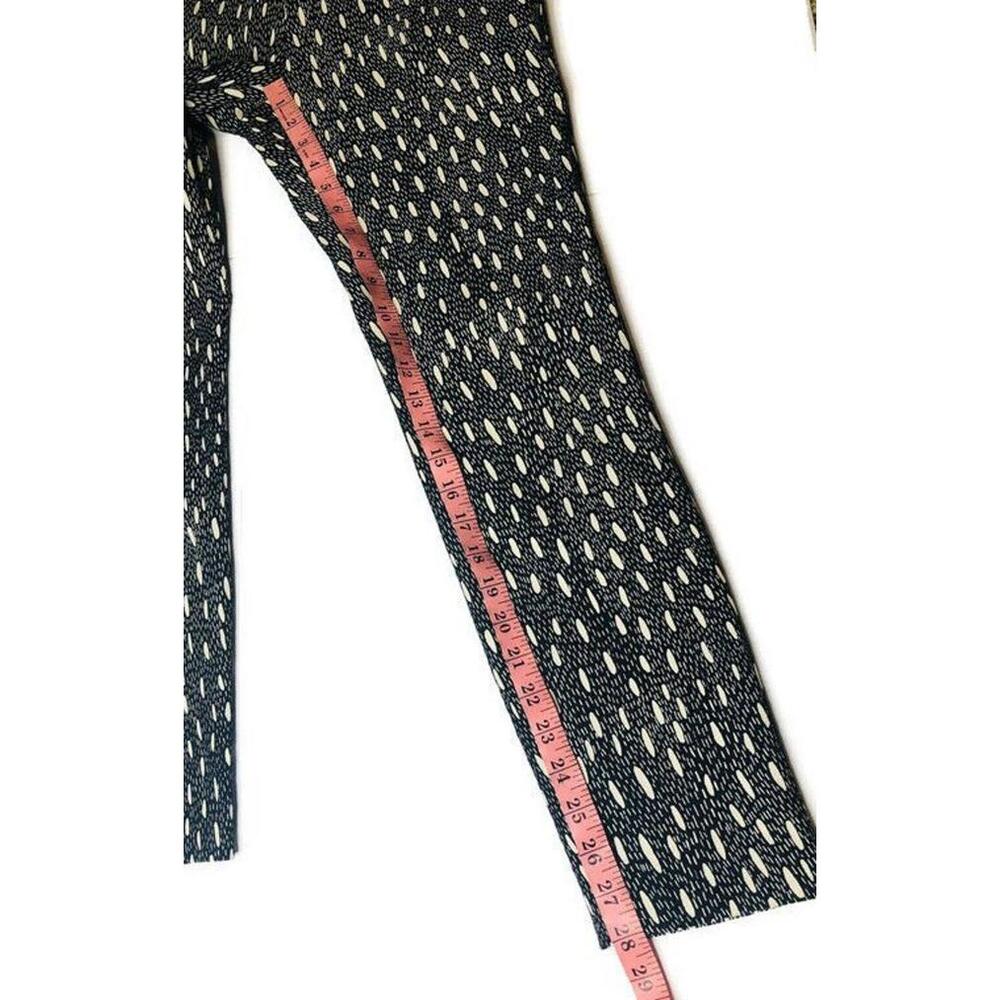 Zara Basic Womens Navy Patterned Pants Textured Tapered Trousers Casual Pants S - Picture 9 of 9